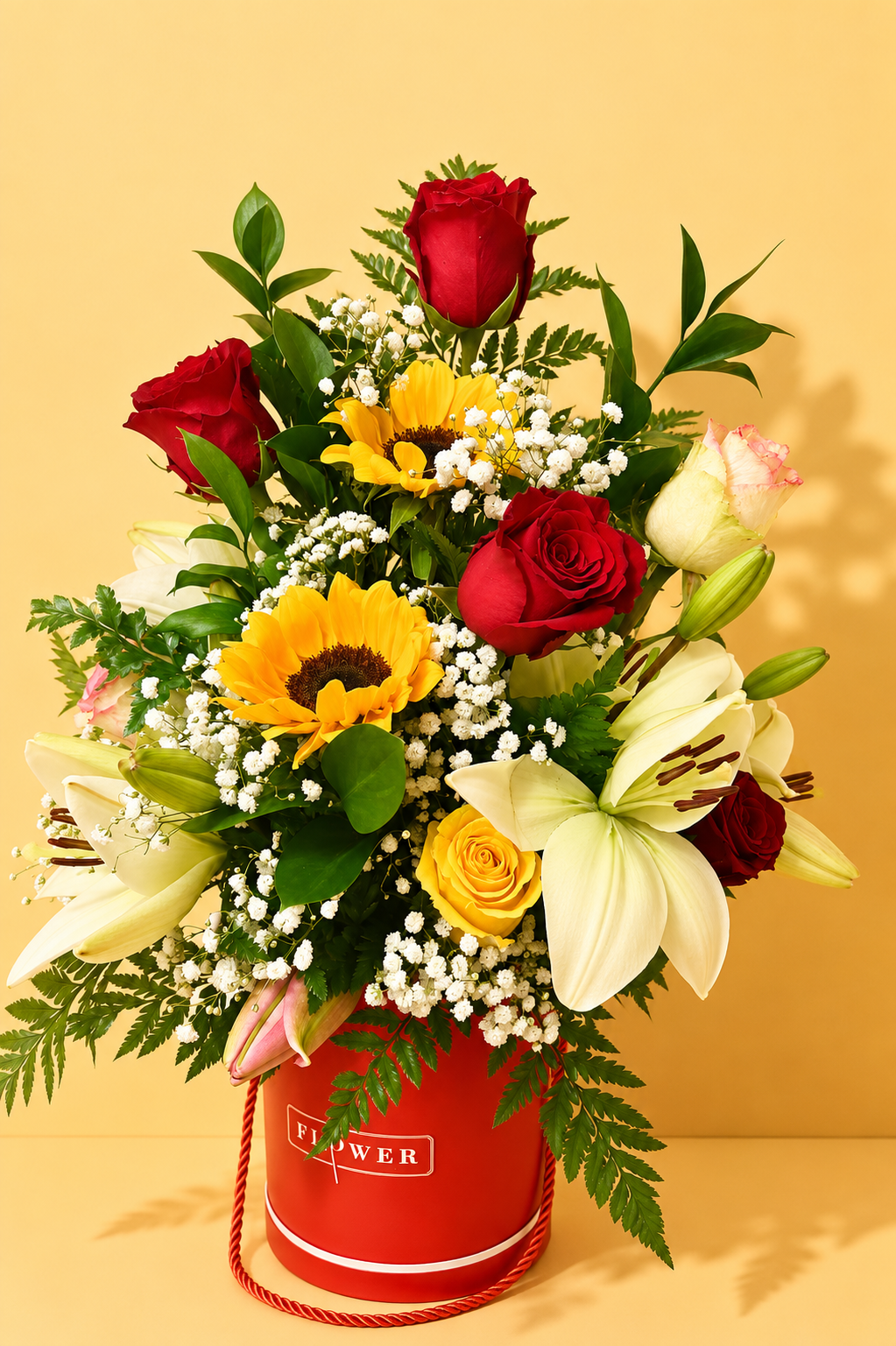 Caja de flores variadas